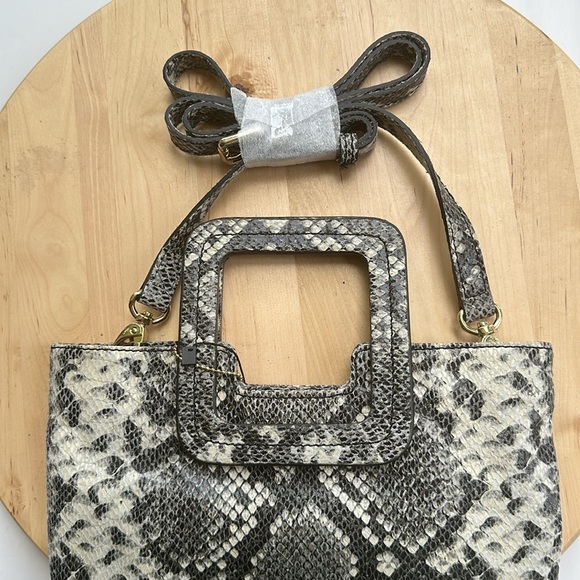 NWT TMRW STU/DIO Mateo 100% Leather Black Multi Python 3-in-1 Bag OS - Picture 3 of 9